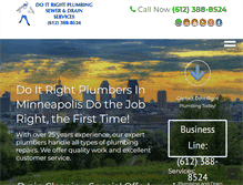 Tablet Screenshot of do-it-right-plumbing.com
